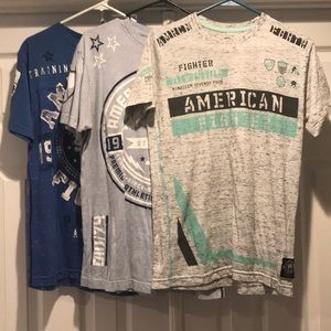 3 American Fighter tee shirts